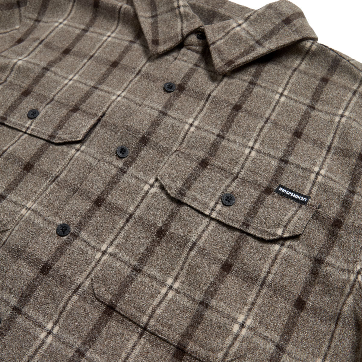 Independent Belmont Long Sleeve Flannel Shirt - Brown/Black image 2