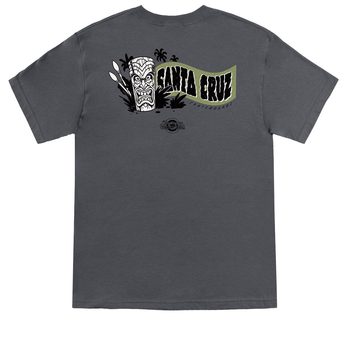 Santa Cruz Roskopp Voodoo Room Charcoal T-Shirt - Charcoal image 1