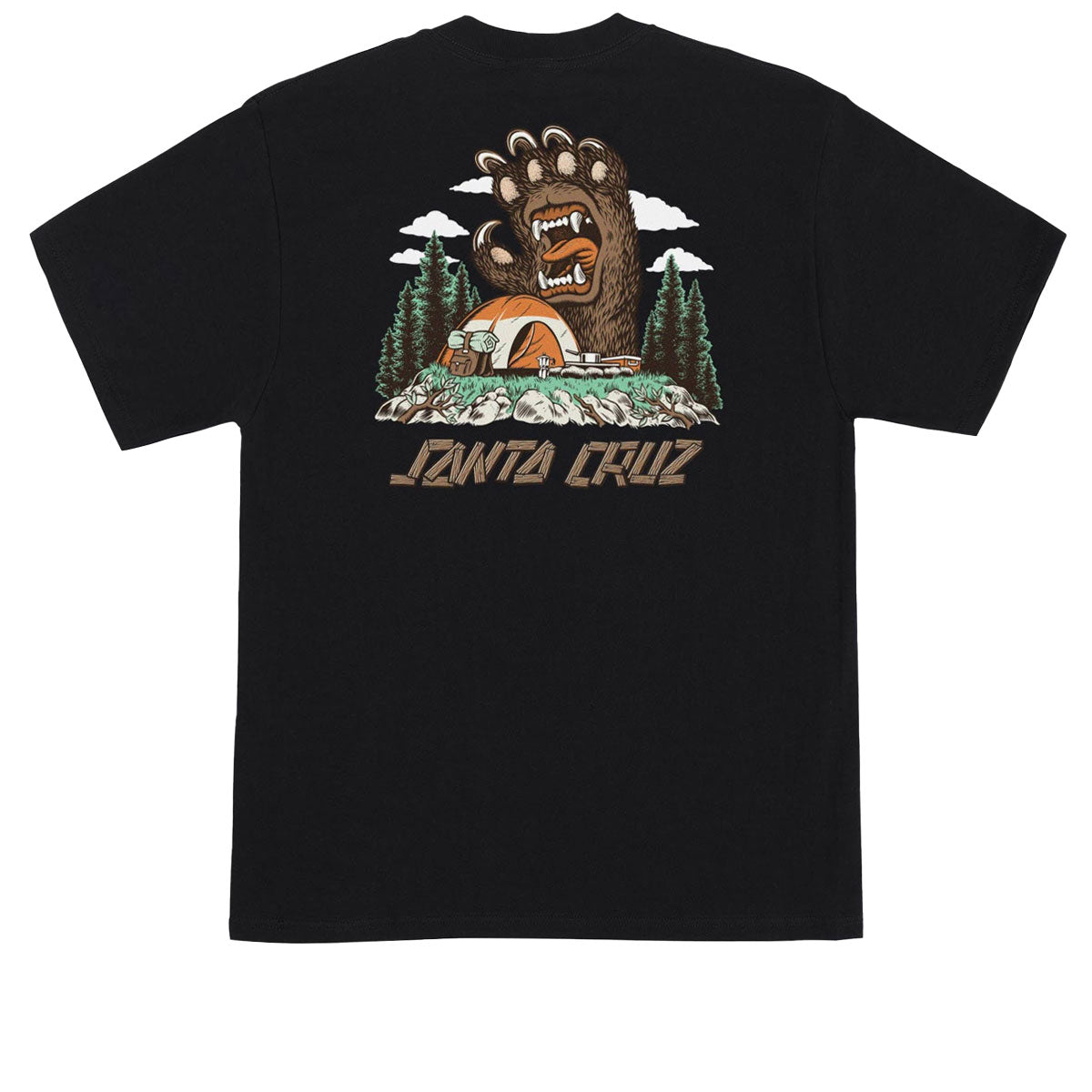 Santa Cruz Screaming Grizzly T-Shirt - Black image 1