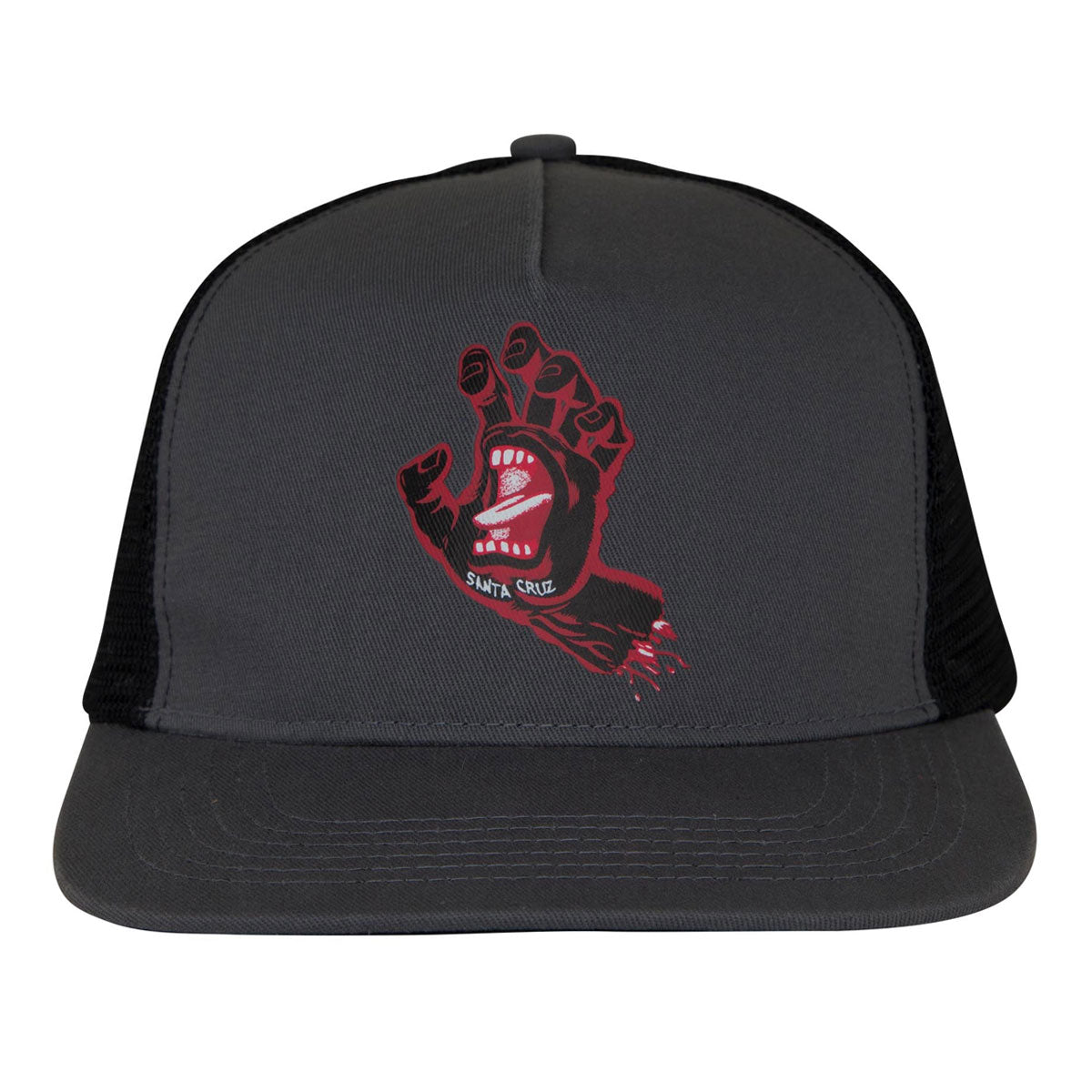 Santa Cruz Screaming Hand Front Trucker Hat - Grey/Black image 2