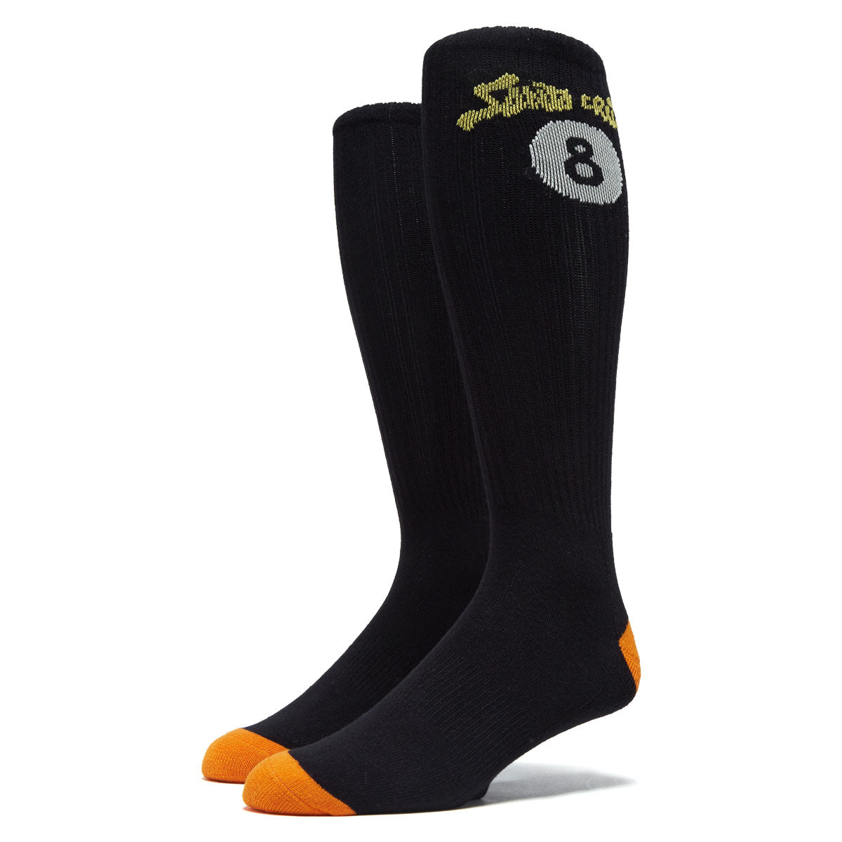 Santa Cruz Winkowski 8Baller Trip Mid Crew Socks - Black/Orange image 1