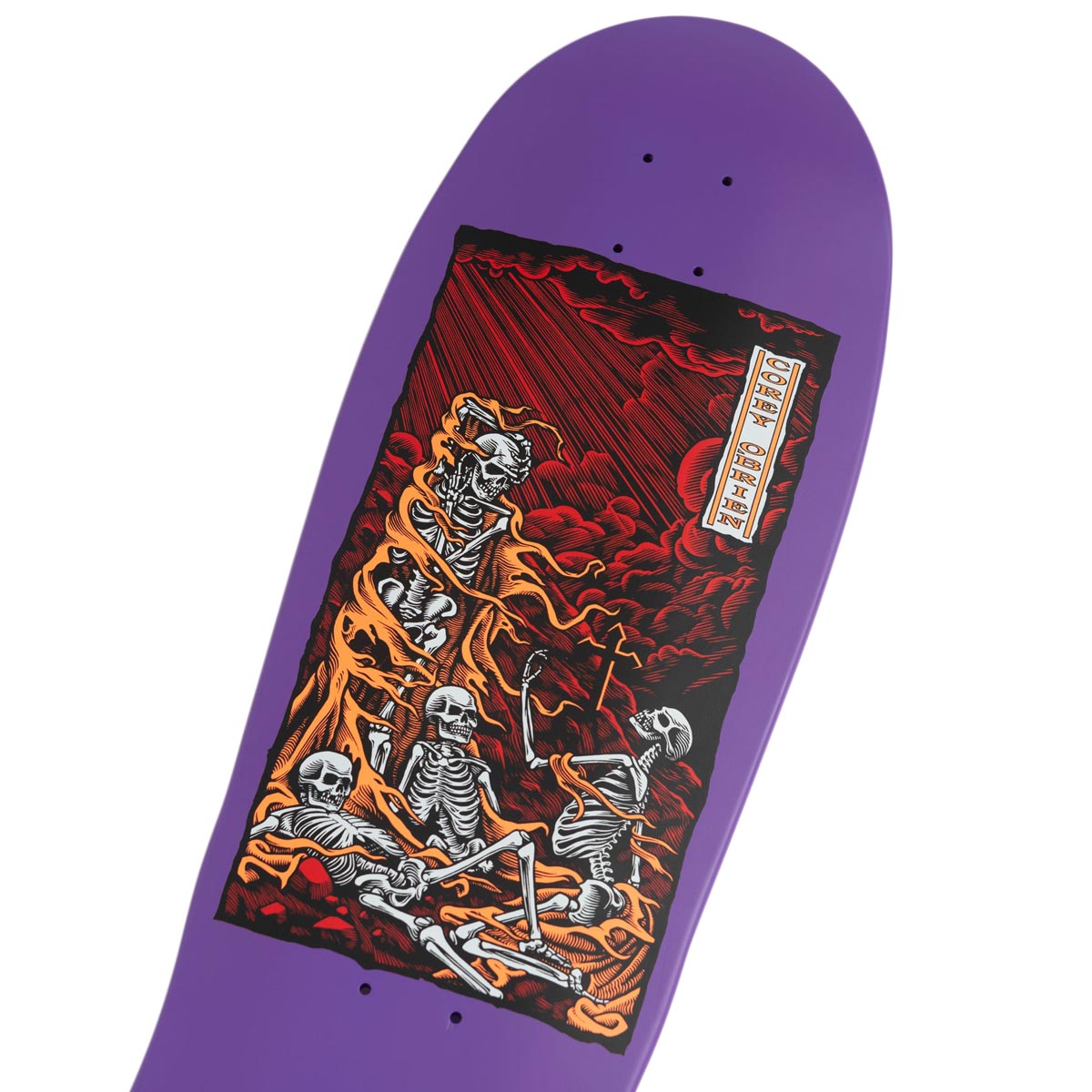 Santa Cruz O'Brien Purgatory Reissue Skateboard Deck - Purple - 9.85