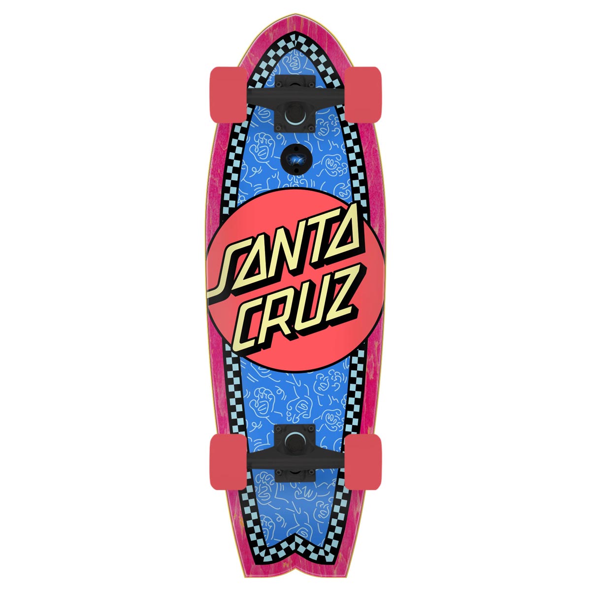 Santa Cruz Contour Hand Repeat Dot Shark Pre-Built Cruiser Complete - 8.81