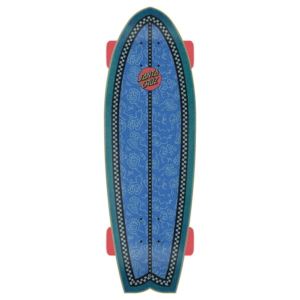 Santa Cruz Contour Hand Repeat Dot Shark Pre-Built Cruiser Complete - 8.81