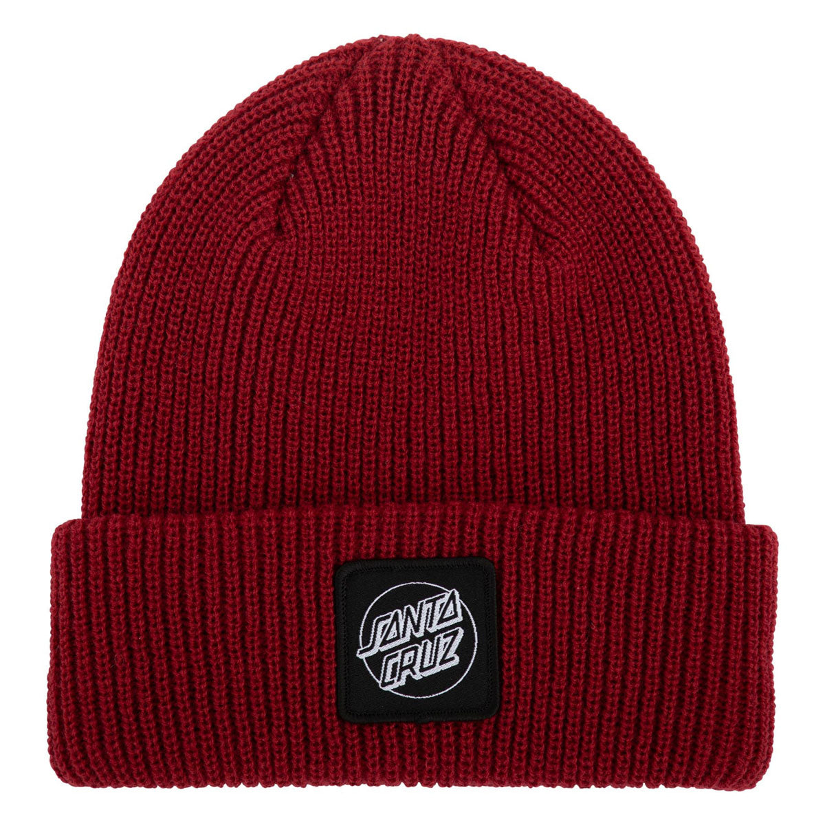 Santa Cruz Cruz Label Long Shoreman Beanie - Burgundy image 1