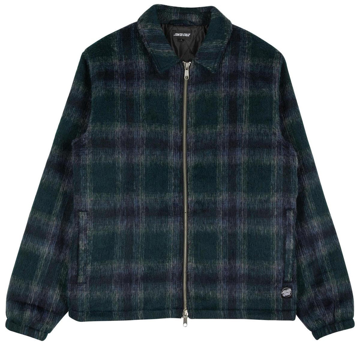 Santa Cruz Hideout Zip Front Lined Jacket - Navy/Blue/Grey Check image 1