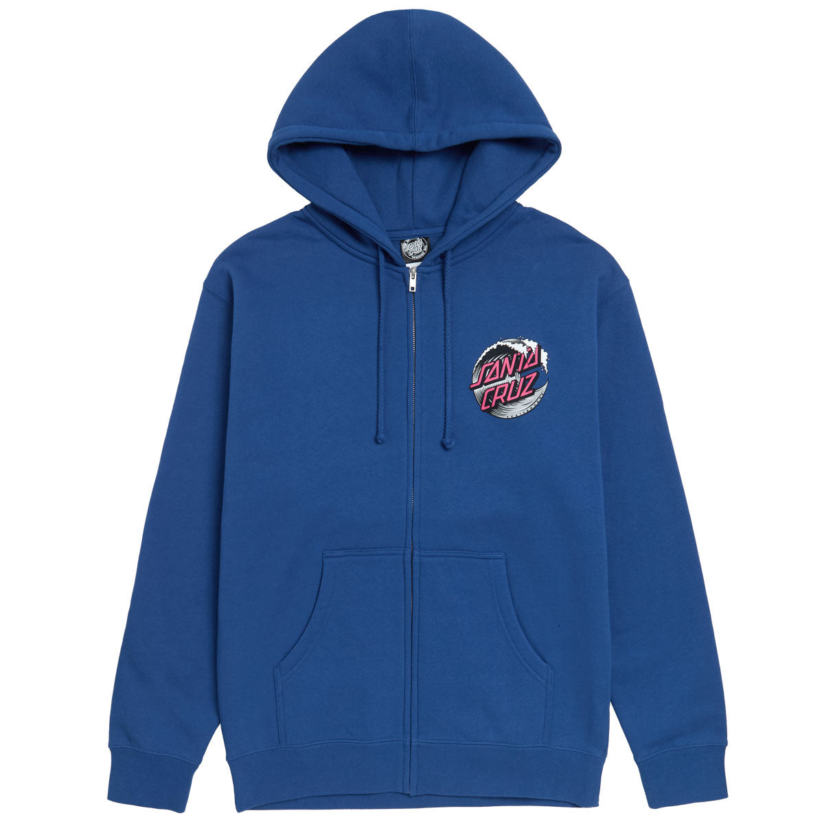 Santa Cruz Wave Dot Zip Hoodie - Royal/Grey/Brick image 1