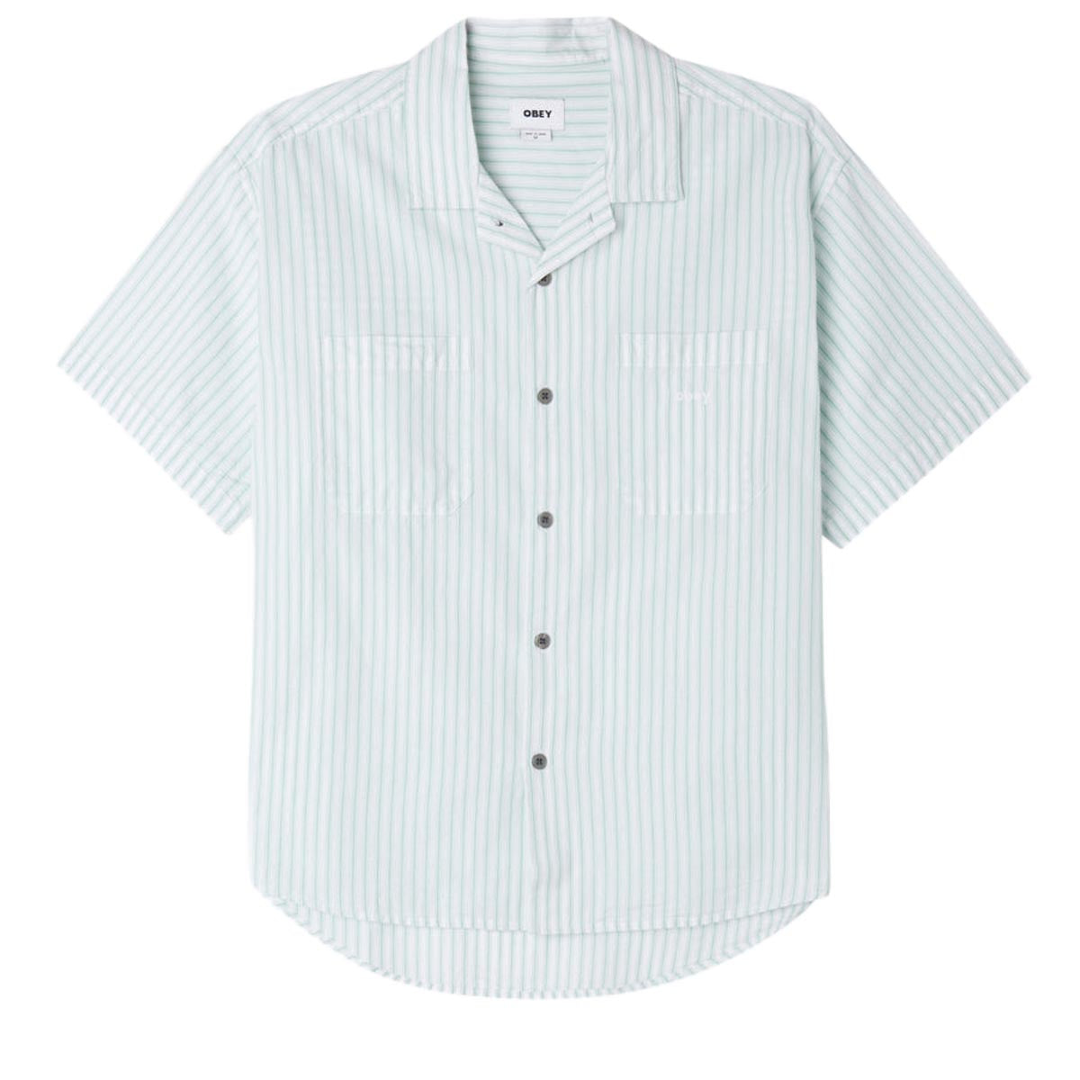 Obey Bigwig Stripe Woven Shirt - Surf Spray Multi image 1