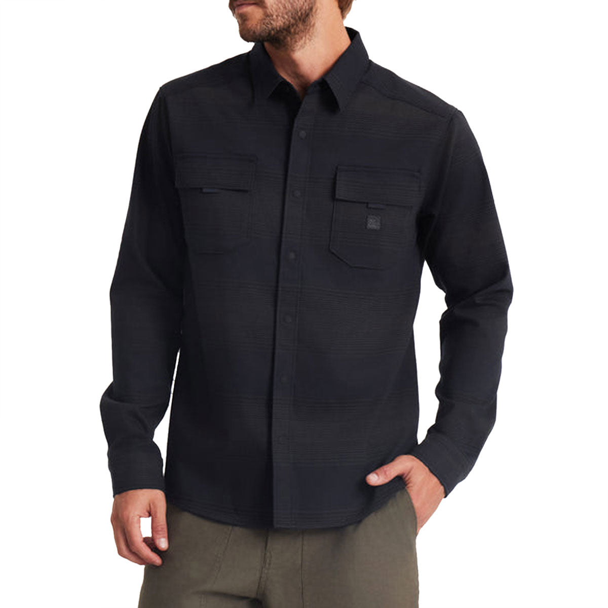 Roark Diablo Flannel Shirt - Dark Navy Stripes image 1