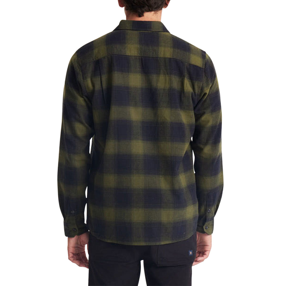 Roark Crossroads Flannel Shirt - Dark Military Plaid image 2