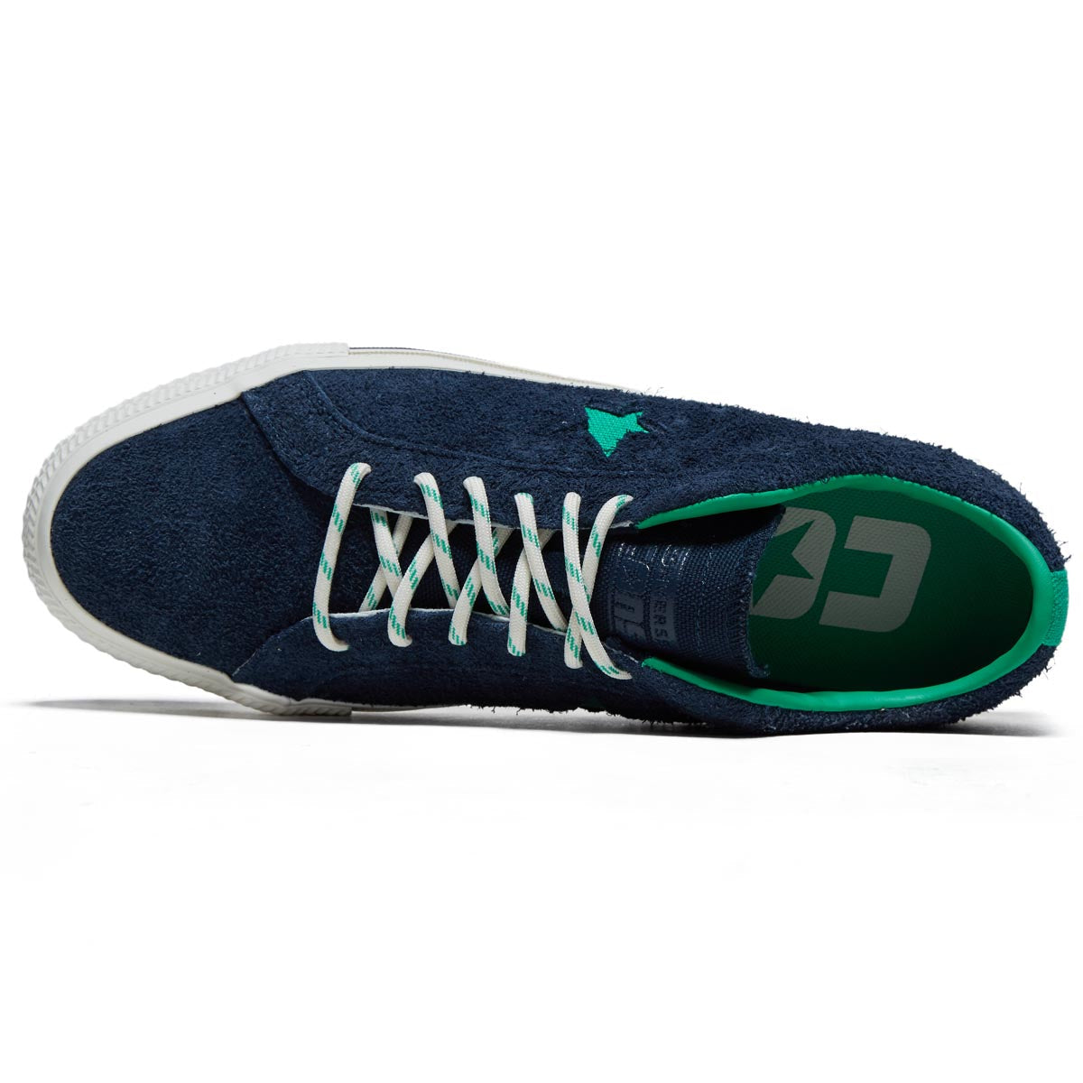 Converse One Star Pro Shoes - Into The Void/Apex Green/Egret image 3