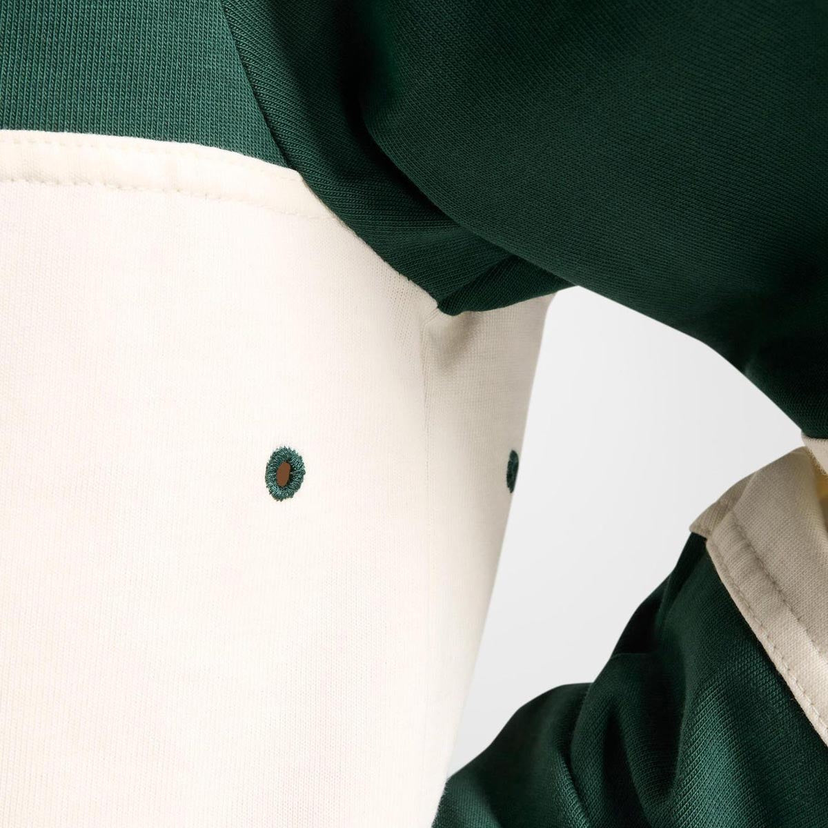 Converse Retro Chuck Marquis Long Sleeve Polo Shirt - Green Envy image 4