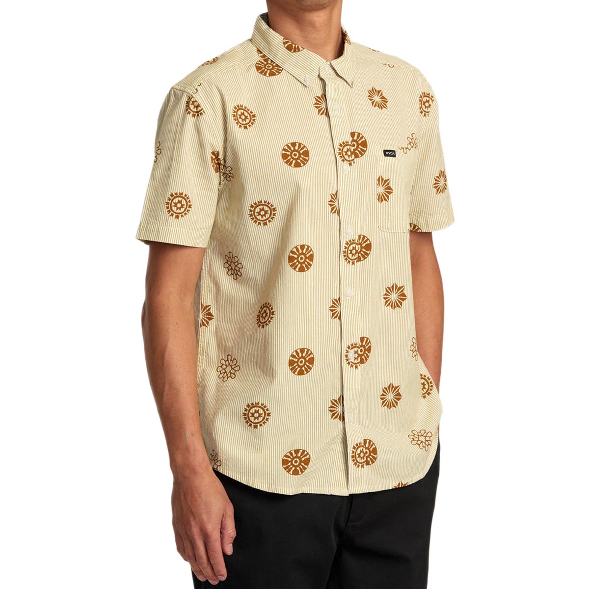 RVCA Endless Seersucker Shirt - Gold image 4