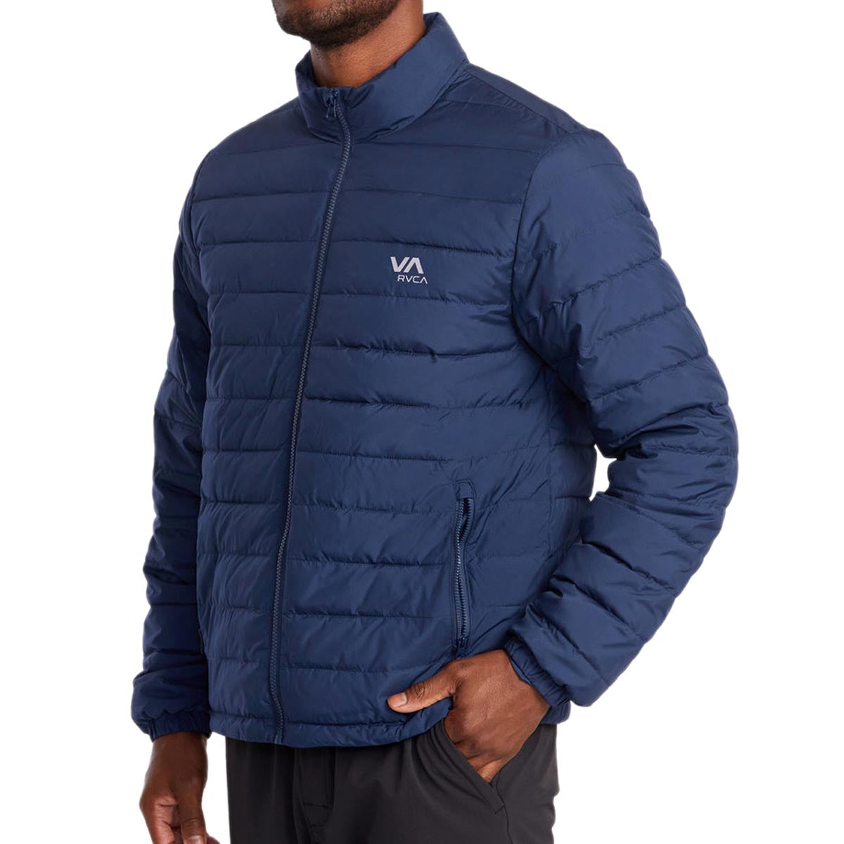 RVCA Packable Puffa Jacket - Army Blue image 3