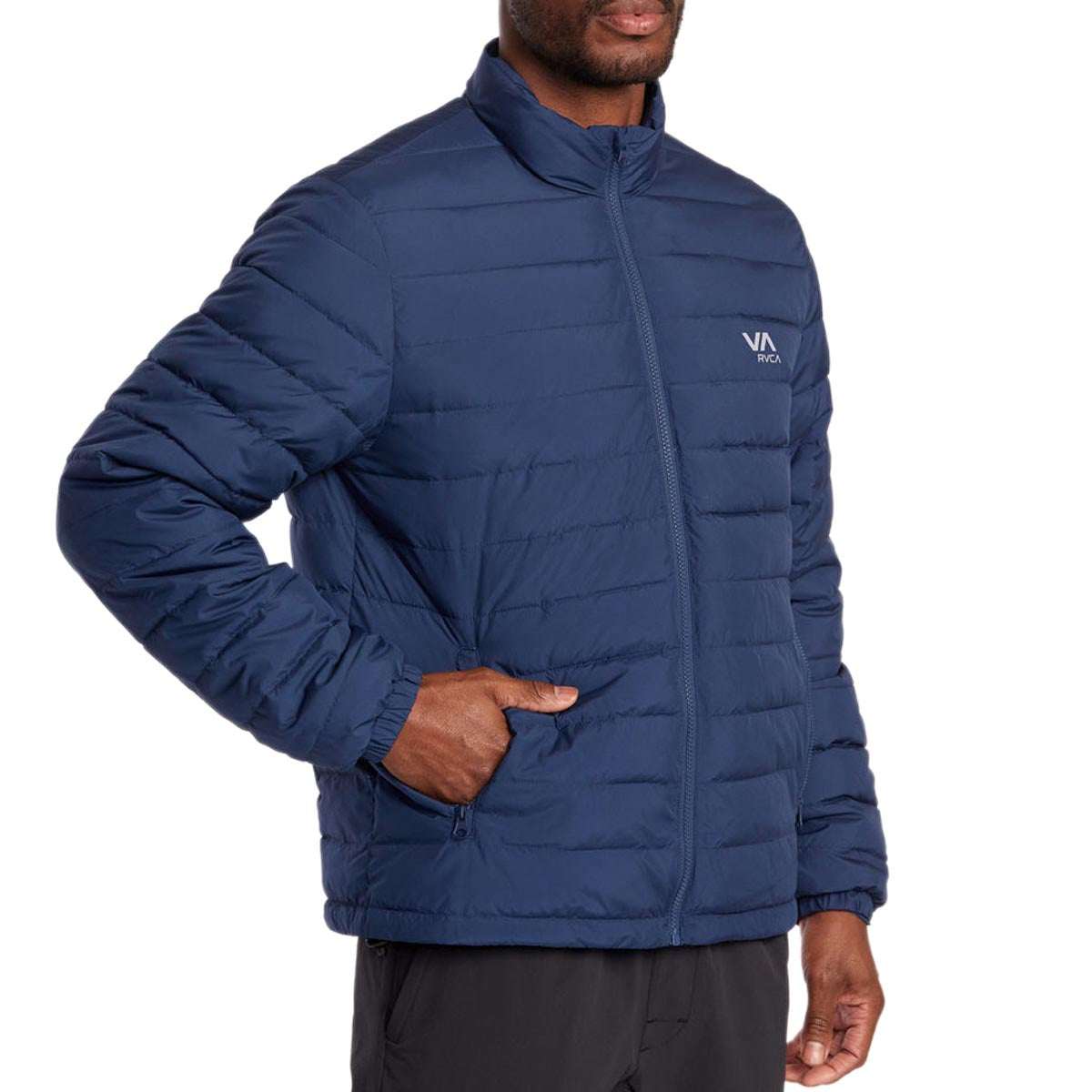 RVCA Packable Puffa Jacket - Army Blue image 4