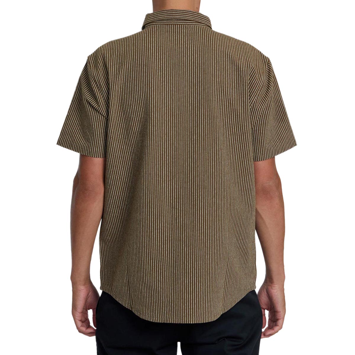 RVCA Dayshift Stripe II Shirt - Bombay Brown image 2