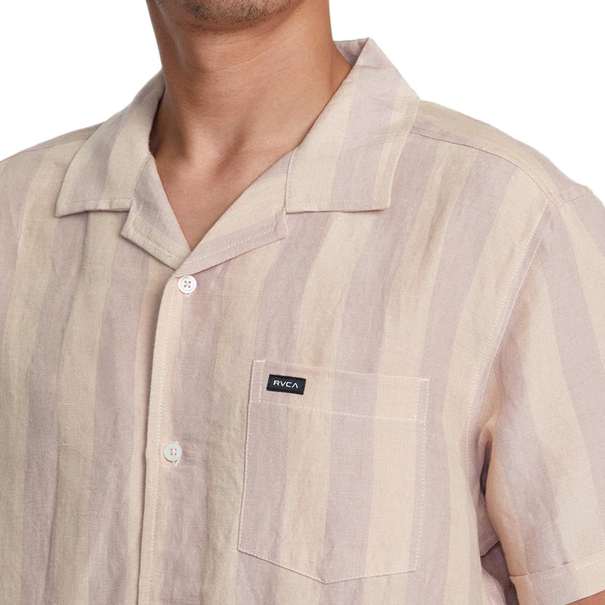 RVCA Love Stripe Shirt - Pale Mauve image 4