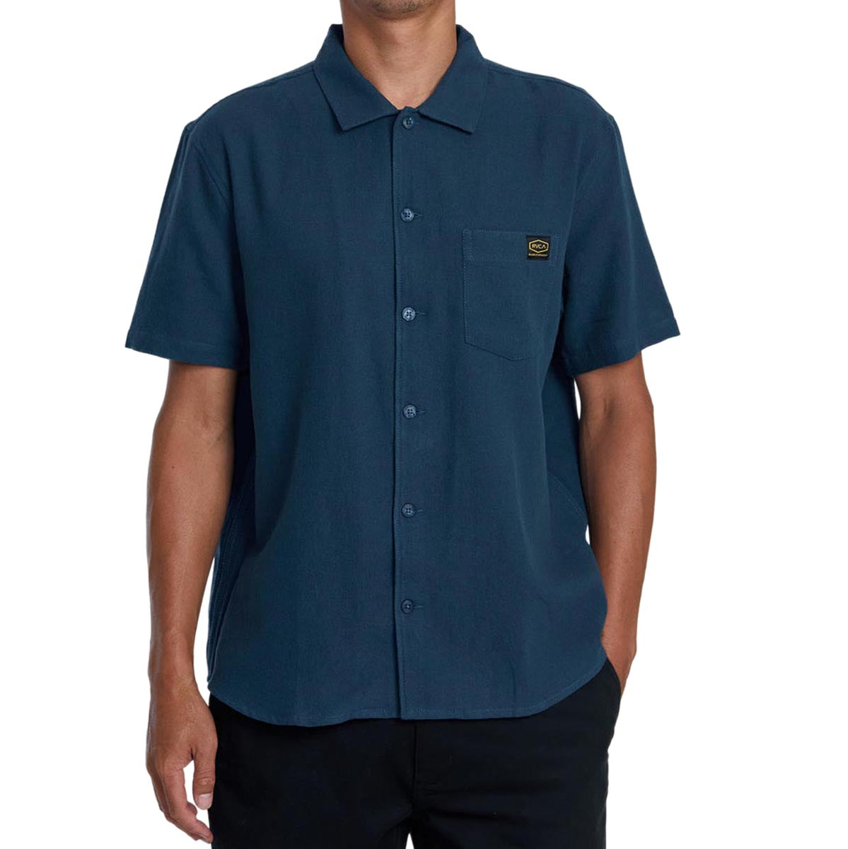 RVCA Day Shift Solid Shirt - Petrol Blue image 1