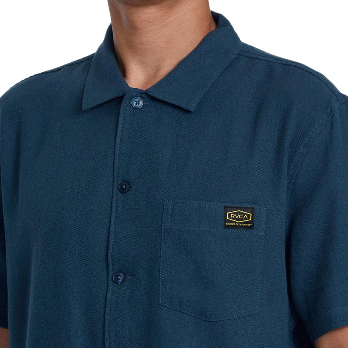 RVCA Day Shift Solid Shirt - Petrol Blue image 3