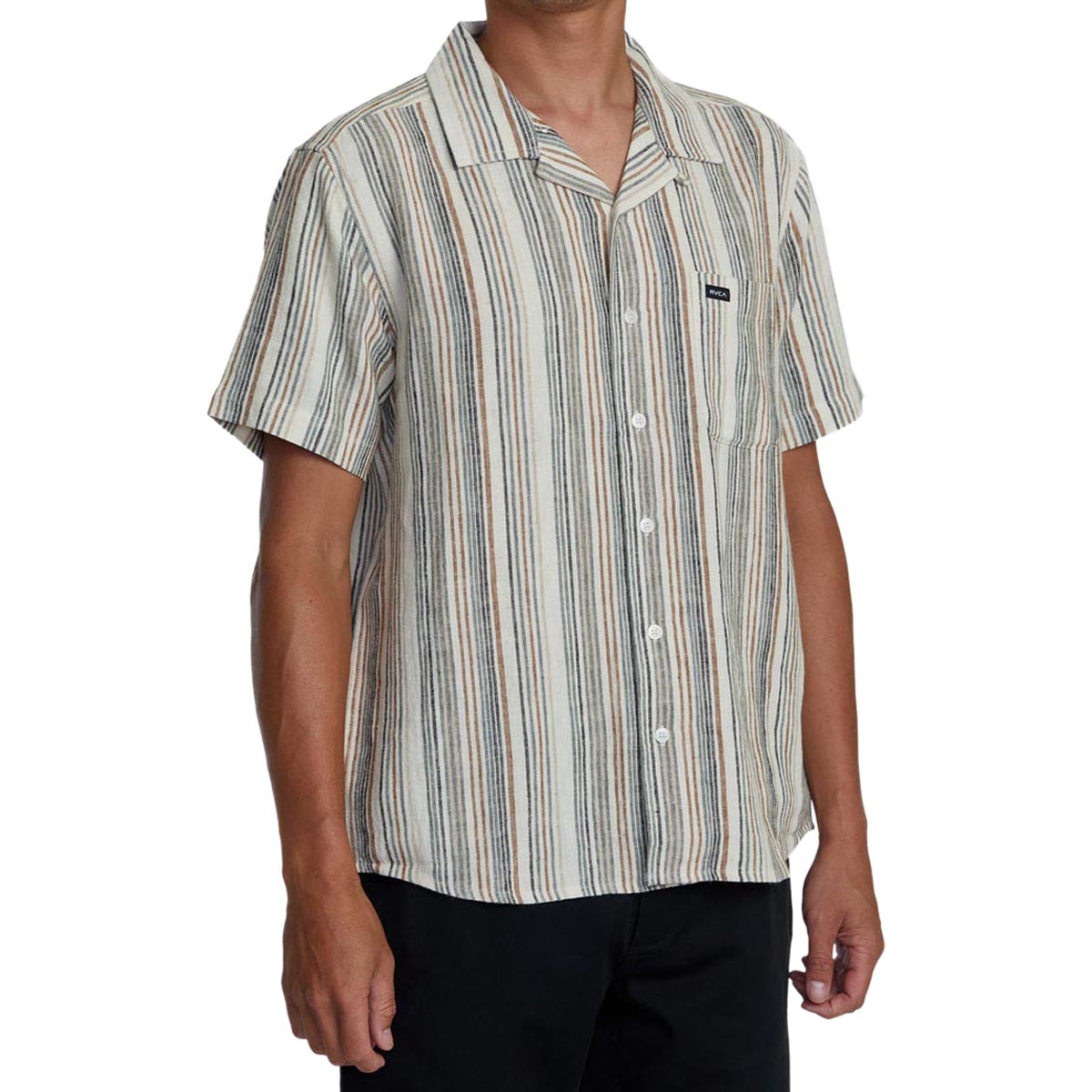 RVCA Satellite Stripe Shirt - Antique White image 3