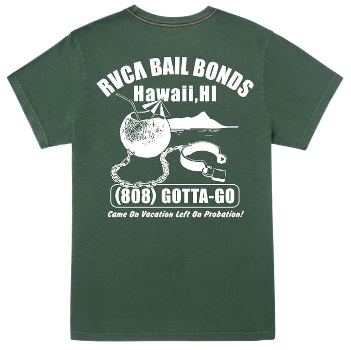 RVCA Bail Bonds T-Shirt - College Green image 1