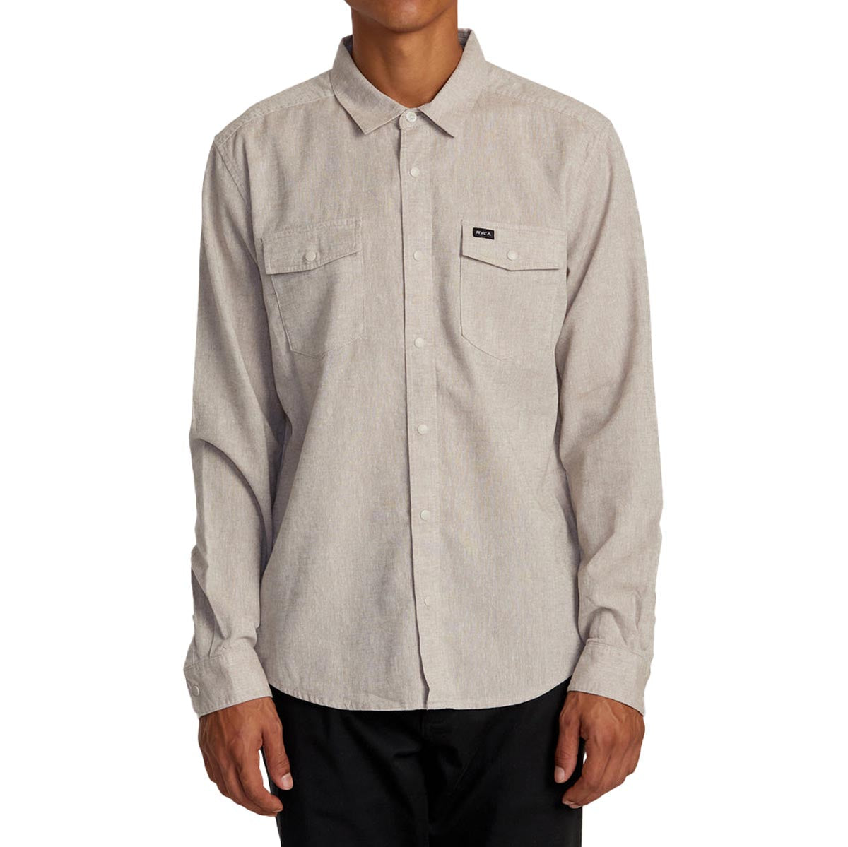 RVCA Neps Long Sleeve Shirt - Washed Grey image 1