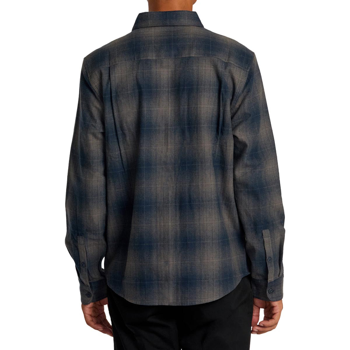 RVCA Dayshift Flannel Long Sleeve Shirt - Smoke image 2