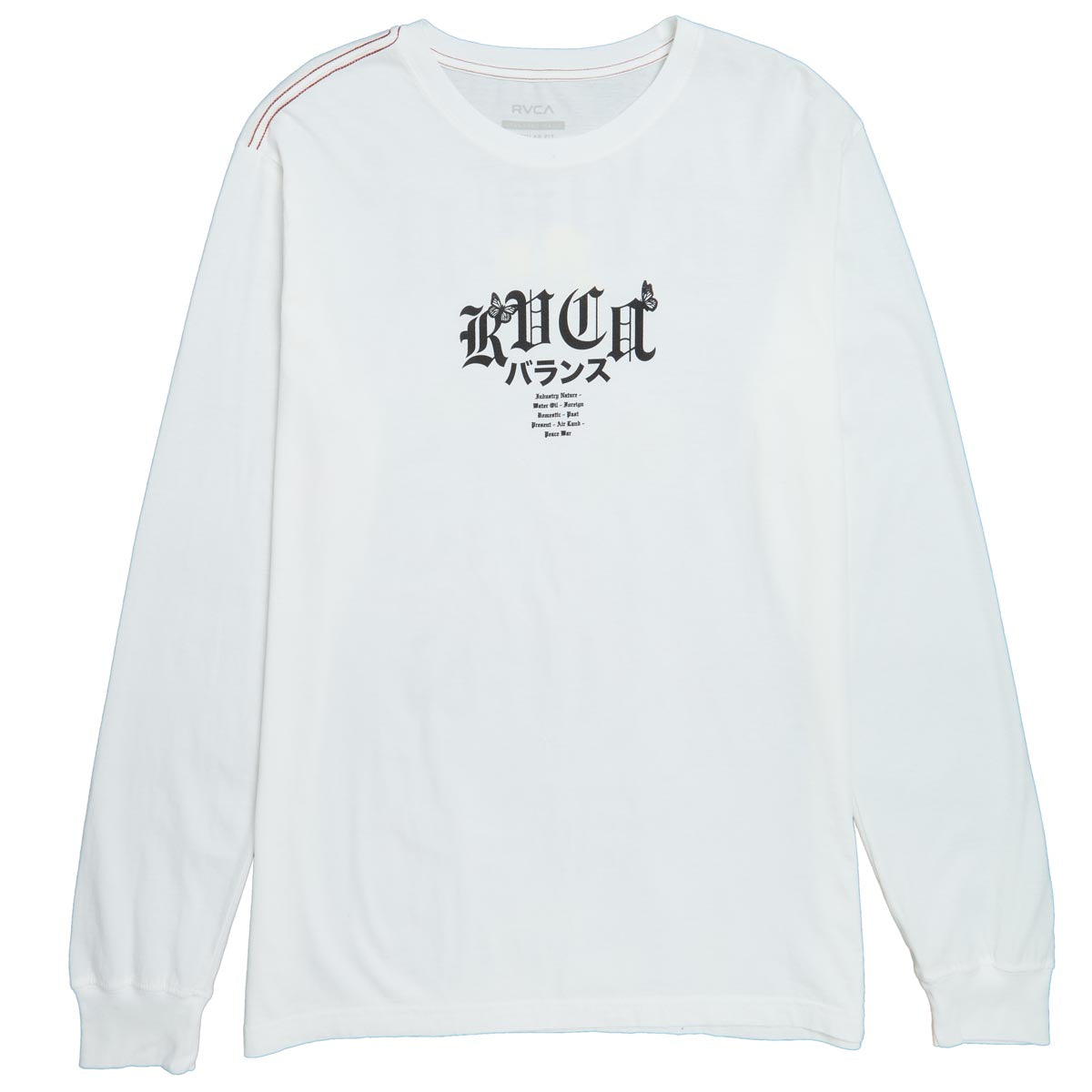 RVCA Shibuya Station Long Sleeve T-Shirt - Antique White image 2