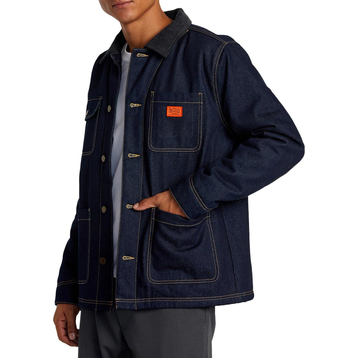 RVCA Chainmail Chore II Jacket - Blue Rinse image 4