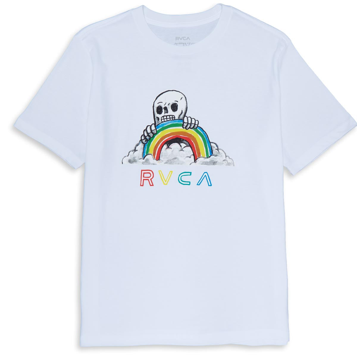 RVCA Rainbow Skulls T-Shirt - White image 1