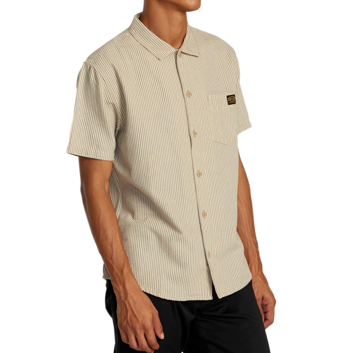 RVCA Dayshift Stripe II Shirt - Latte image 4