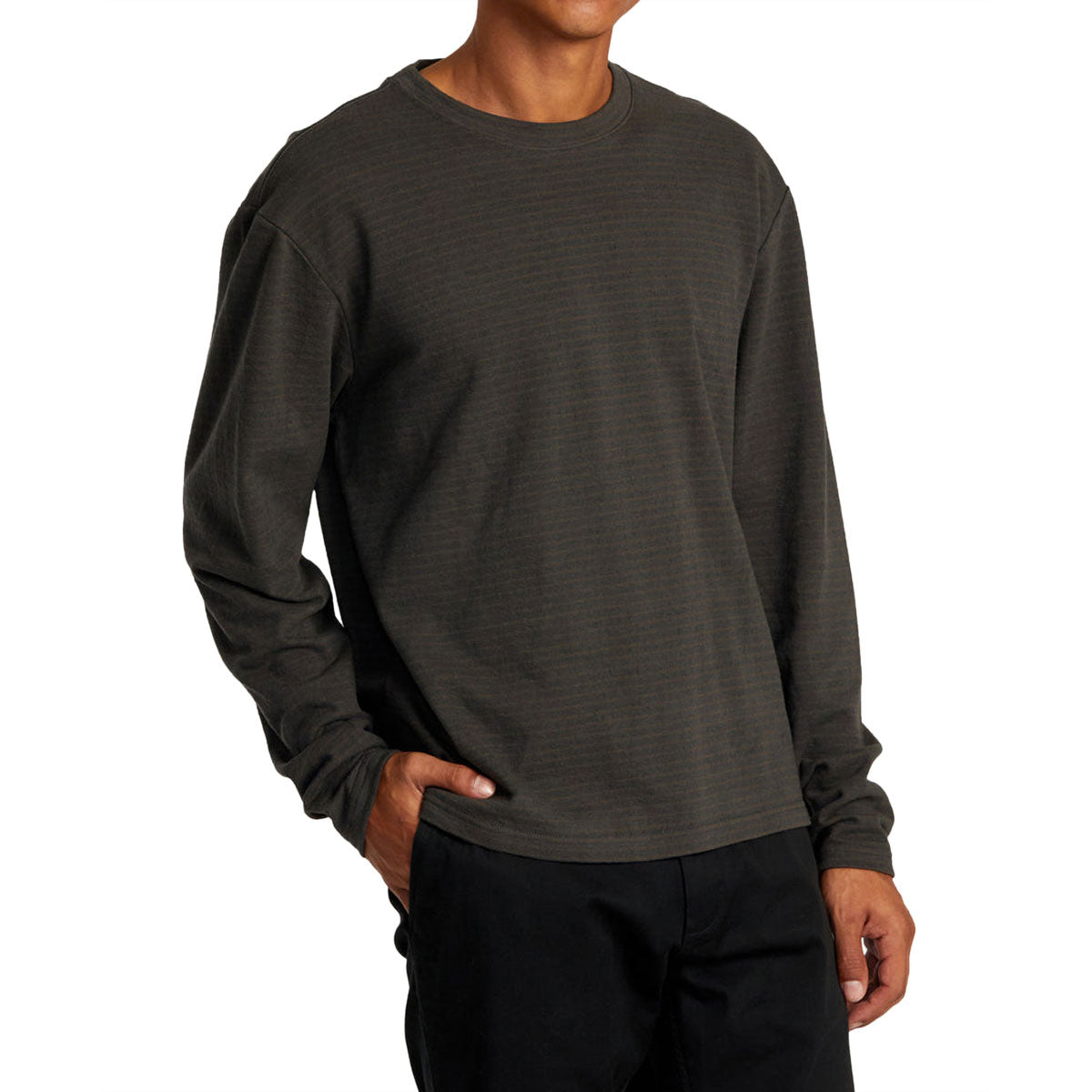 RVCA Vacancy Crew Long Sleeve Shirt - Pirate Black image 4