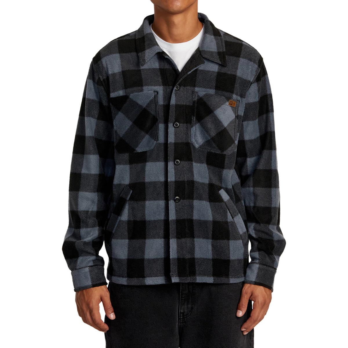 RVCA Yukon Hi Pile Fleece Long Sleeve Jacket - Garage Blue image 1