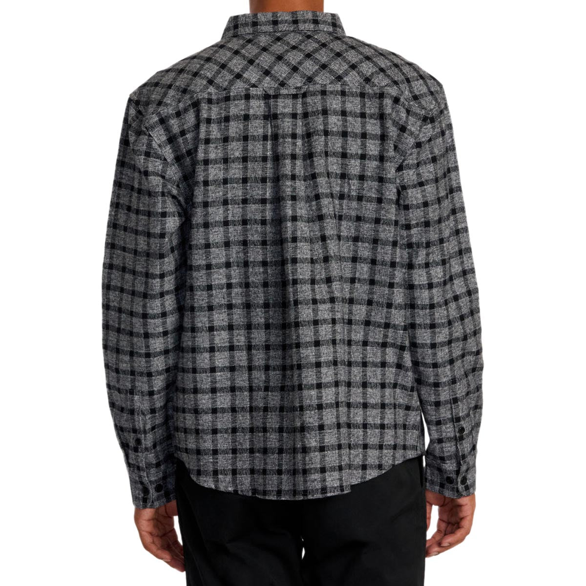 RVCA Hughes Flannel Long Sleeve Shirt - Smoke image 2