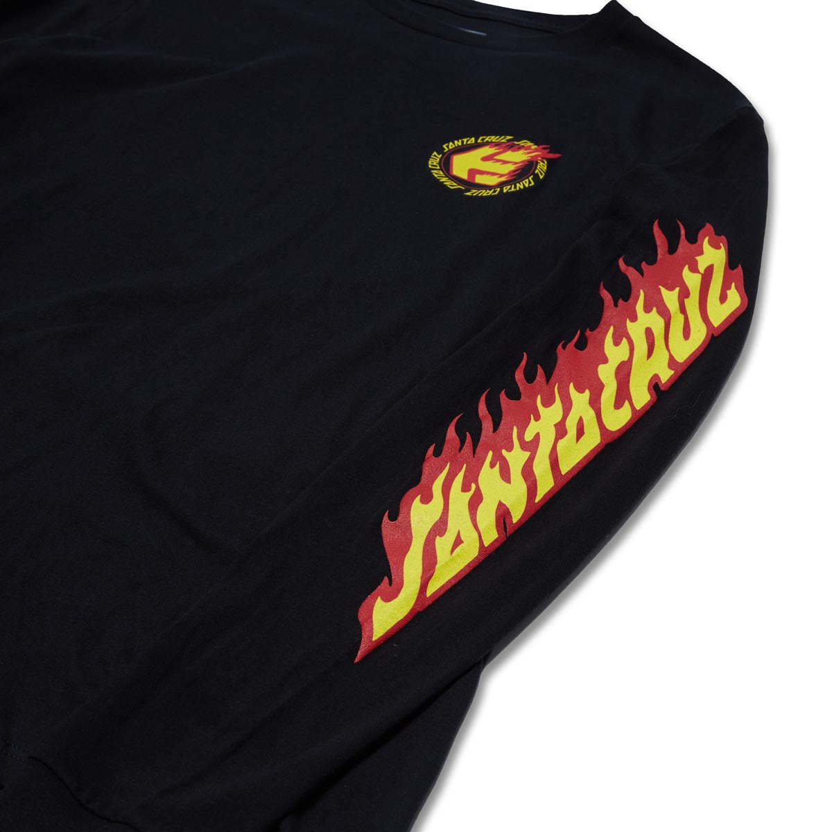 Etnies x Santa Cruz Flame Long Sleeve T-Shirt - Black image 3