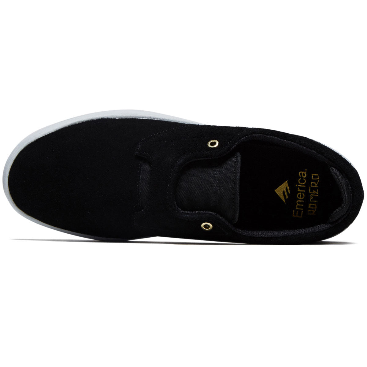 Emerica Romero Skater Shoes - Black/White/Gold image 3