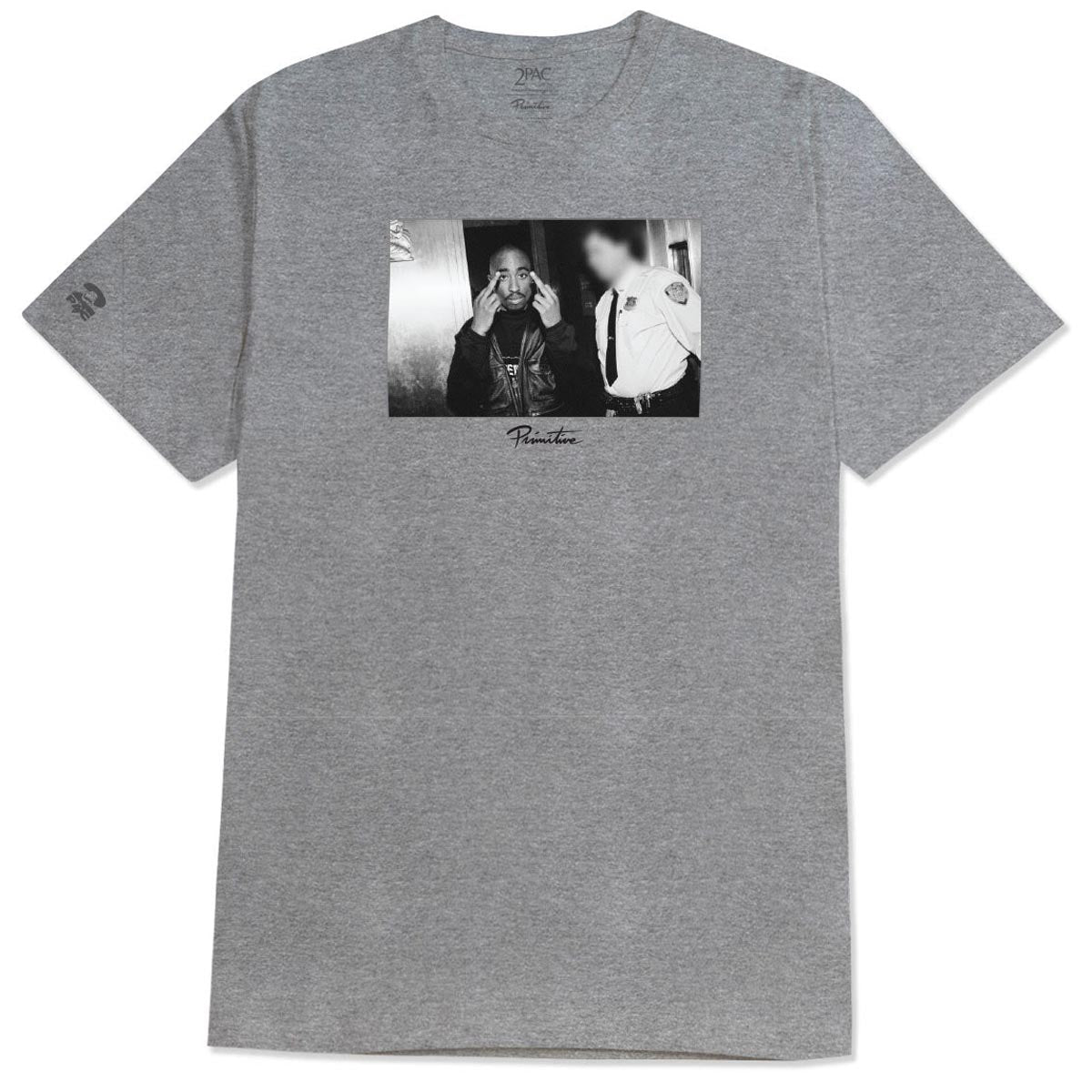 Primitive x Tupac Icon T-Shirt - Heather Grey image 1