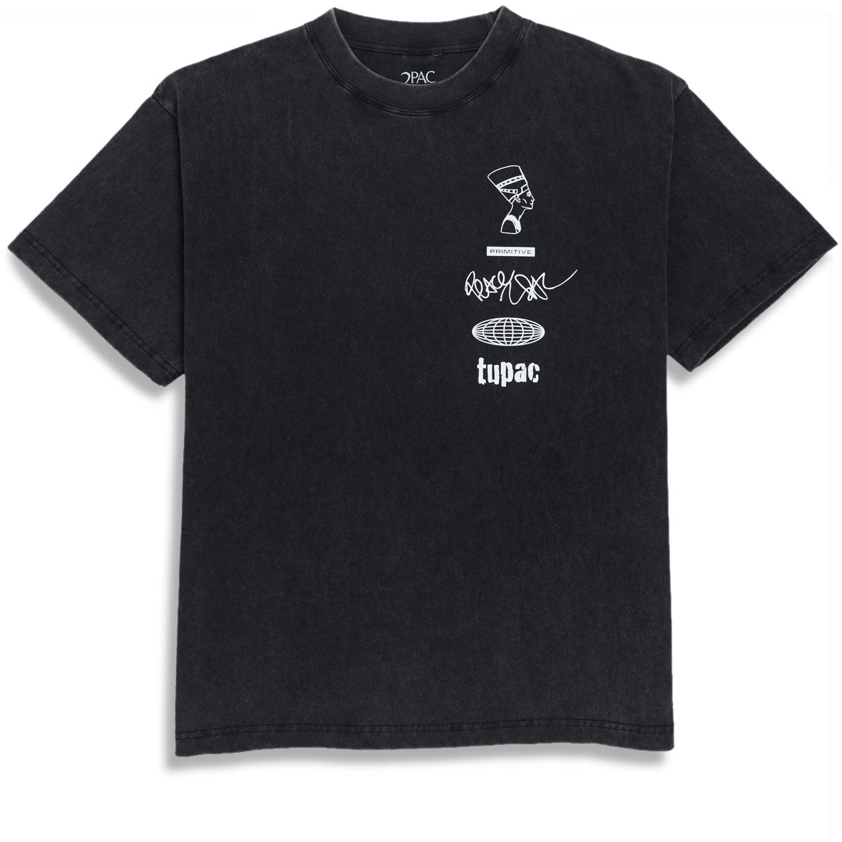 Primitive x Tupac Stay Up Heavyweight T-Shirt - Black image 2