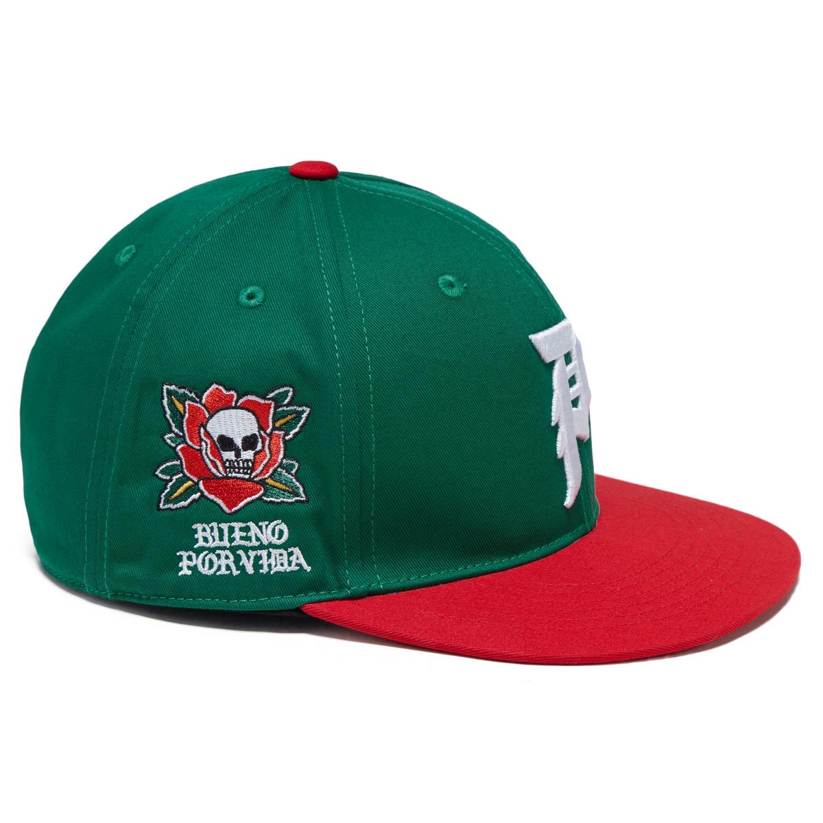 Primitive Por Vida Snapback Hat - Green image 3