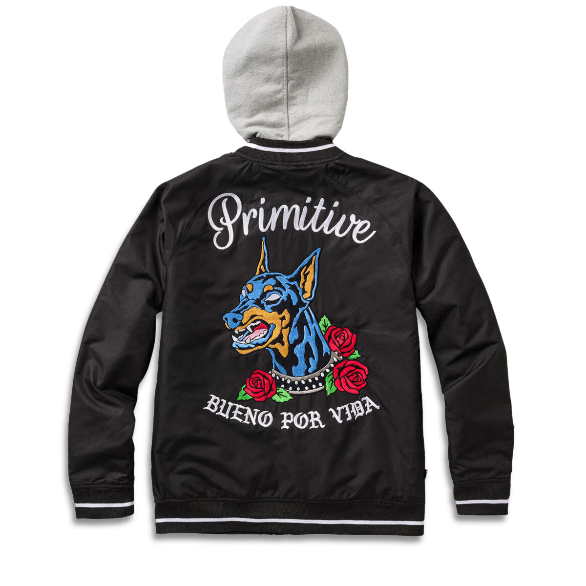 Primitive Night Watch Two-fer Varsity Jacket - Black image 1