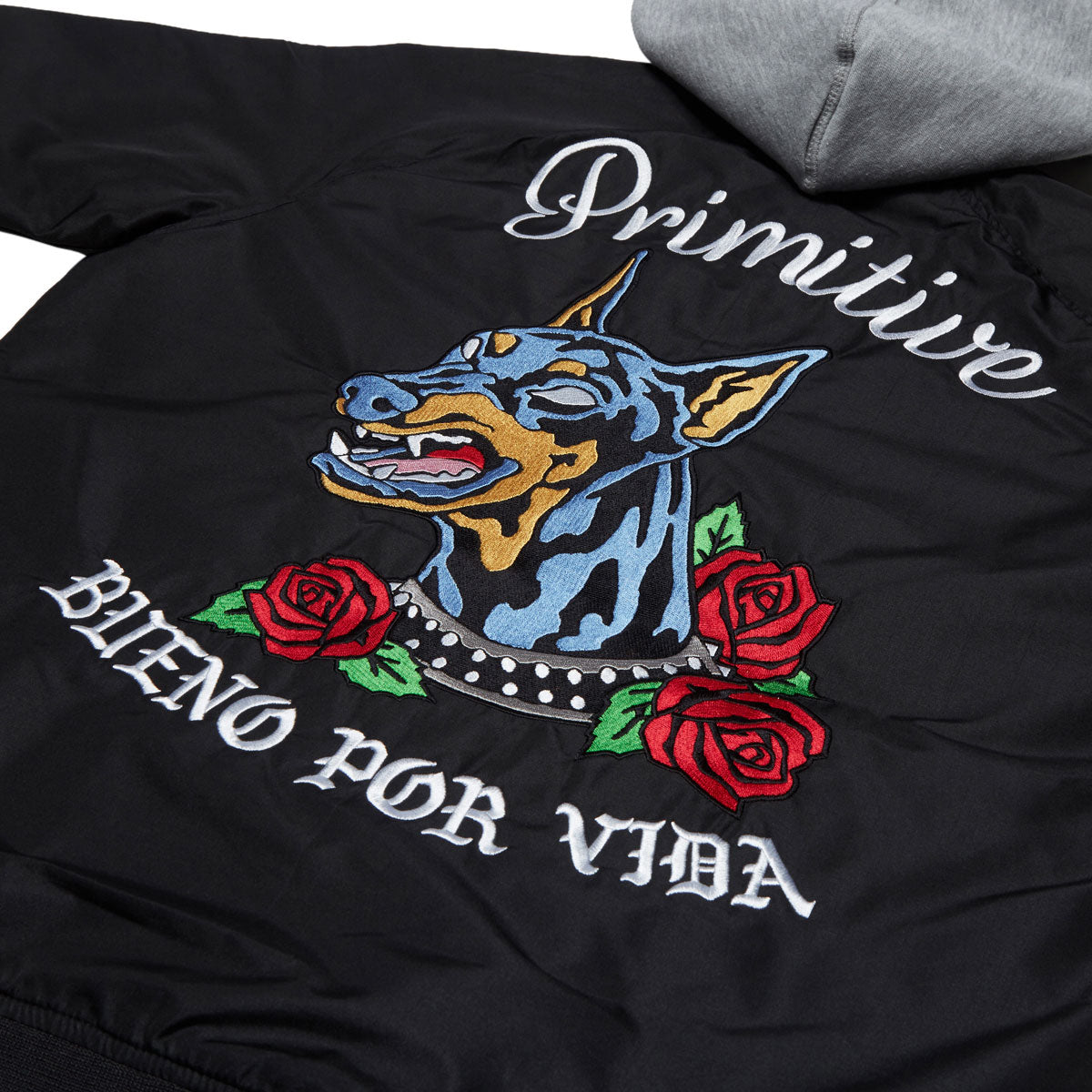 Primitive Night Watch Two-fer Varsity Jacket - Black image 4