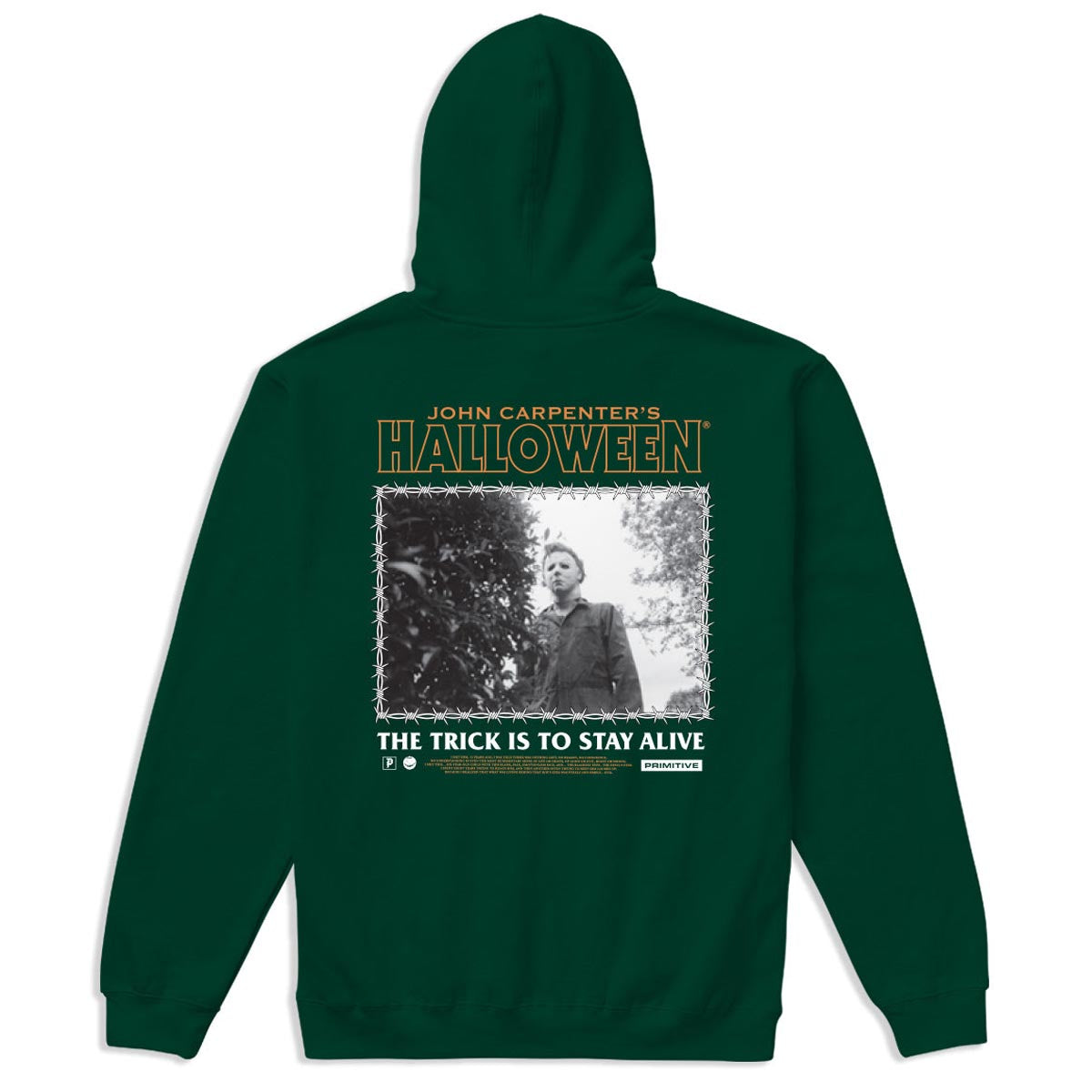 Primitive x Halloween Stay Alive Hoodie - Forest Green image 1