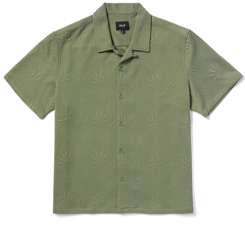 Buy HUF Men's Bandana Short Sleeve Shirt, Navy, Medium at