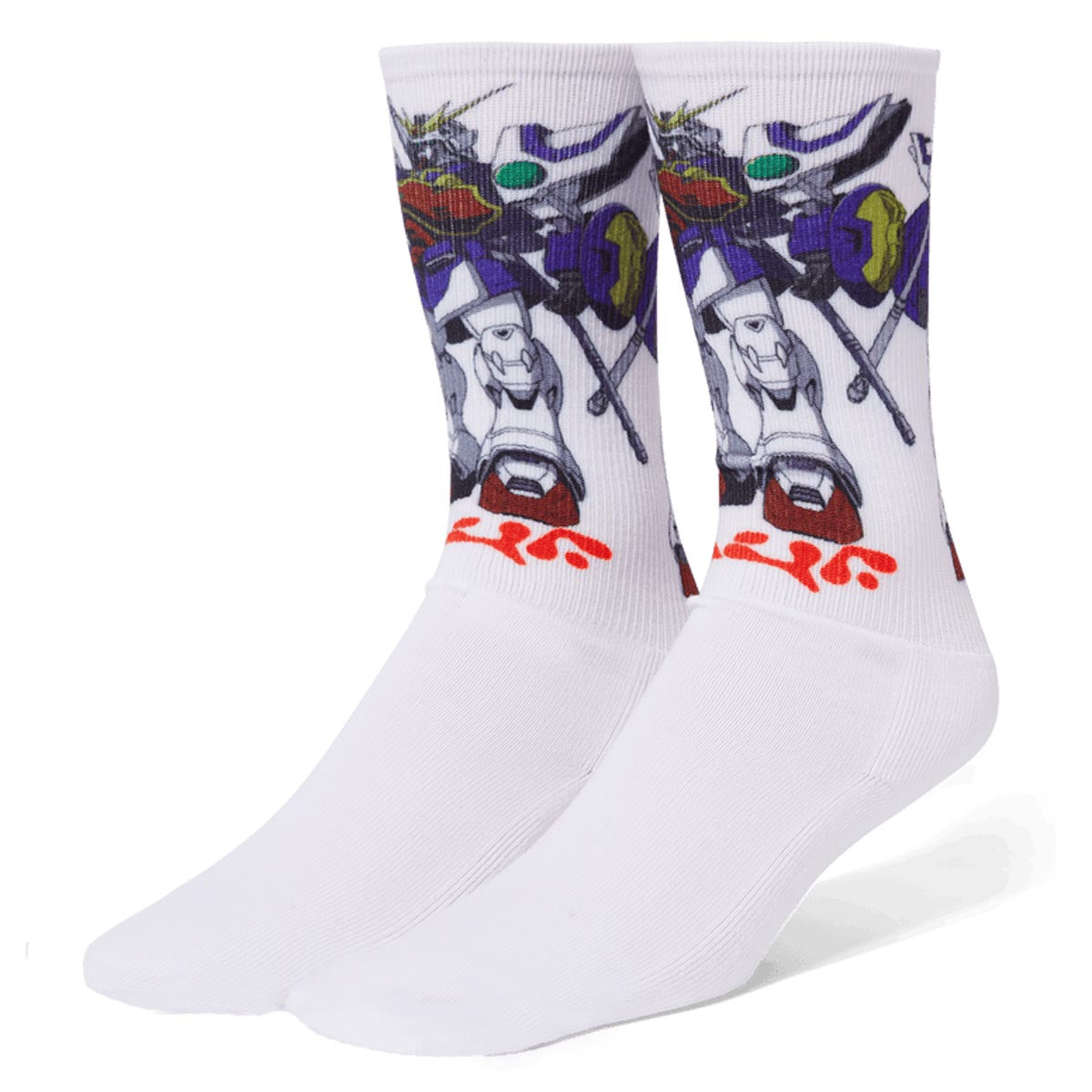 HUF Shenlong Gundam Crew Socks - White image 1