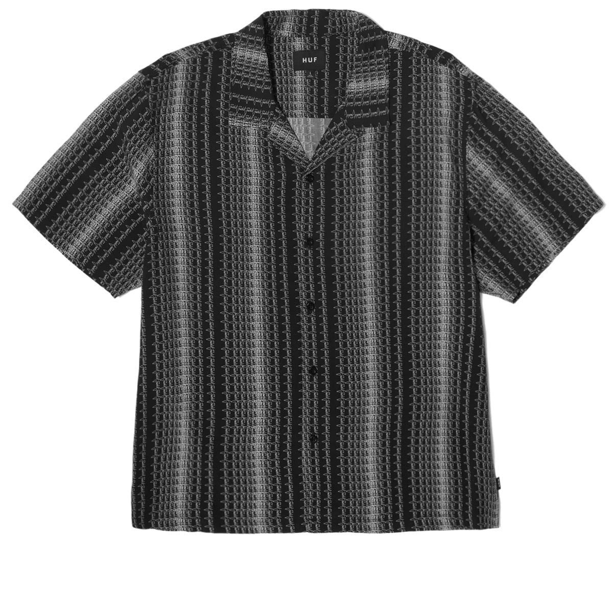 Huf Script Stripe Resort Shirt - Black image 2