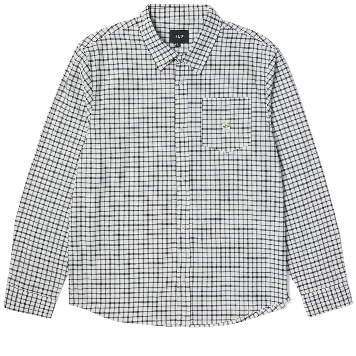 Huf Echo Oxford Plaid Shirt - White image 1