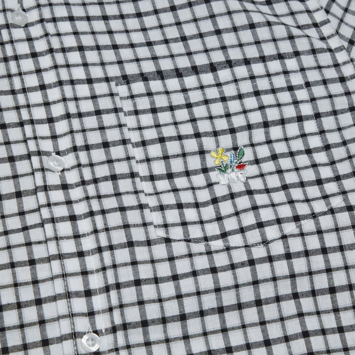 Huf Echo Oxford Plaid Shirt - White image 3