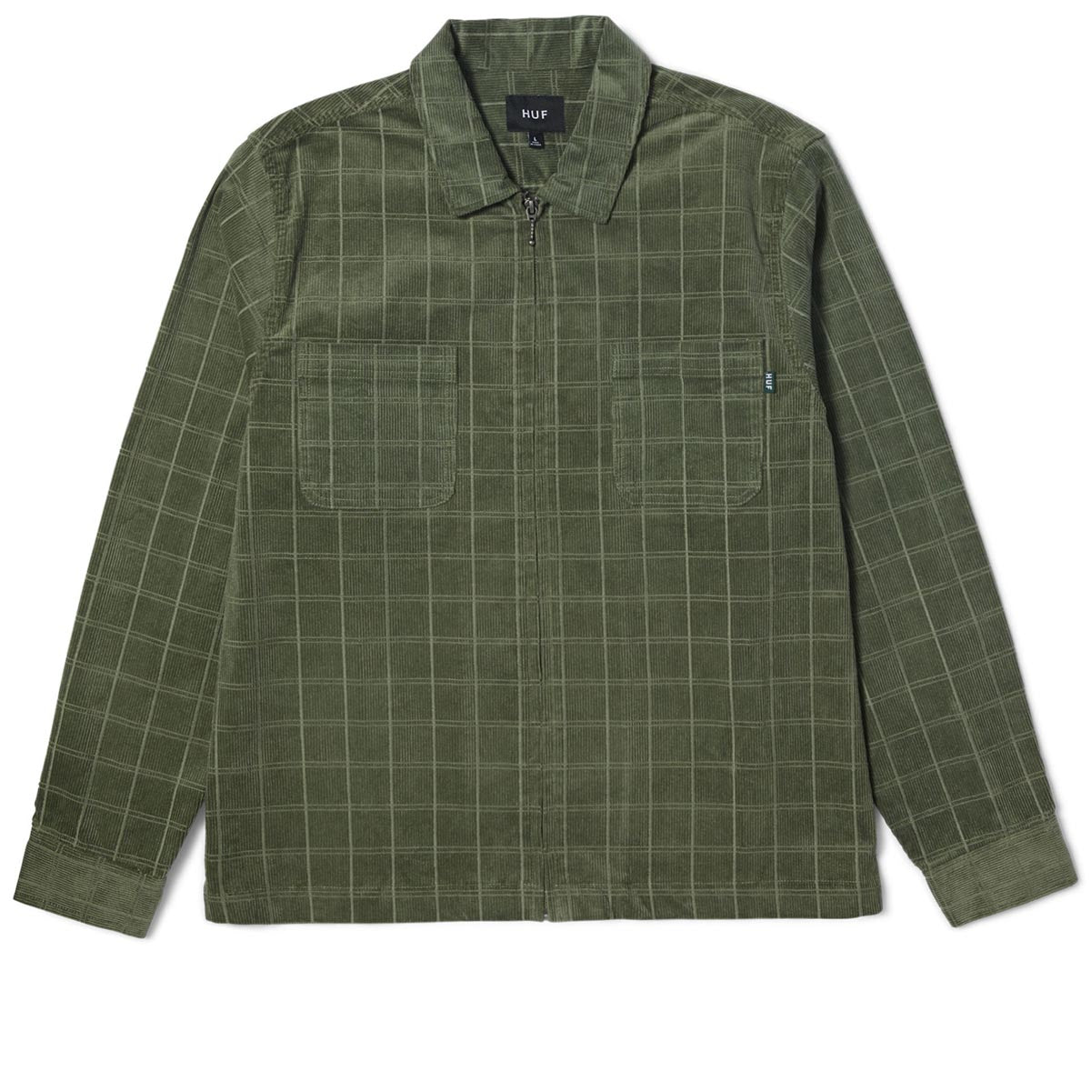 Huf Trenton Zip Shacket Jacket - Olive image 1