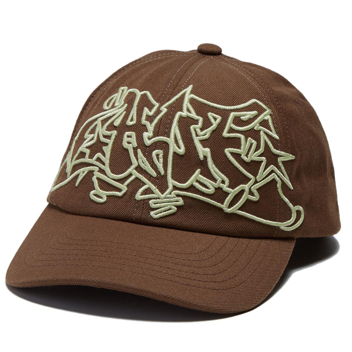 Huf Outlines Snapback Hat - Brown image 1