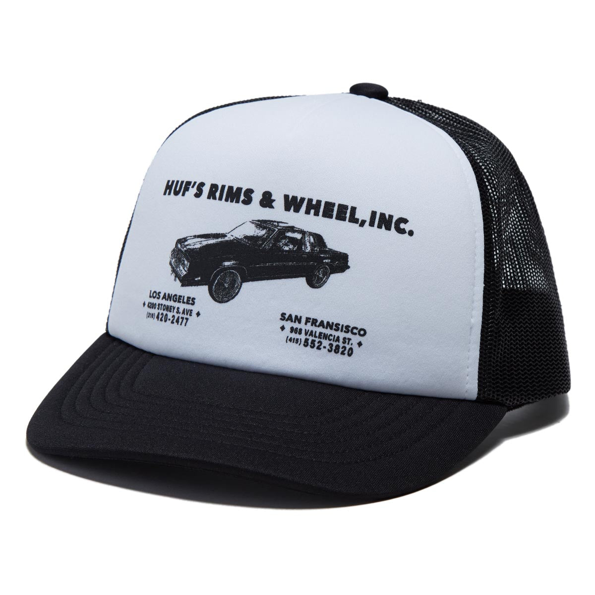 Huf Rim & Wheels Trucker Hat - Black image 1